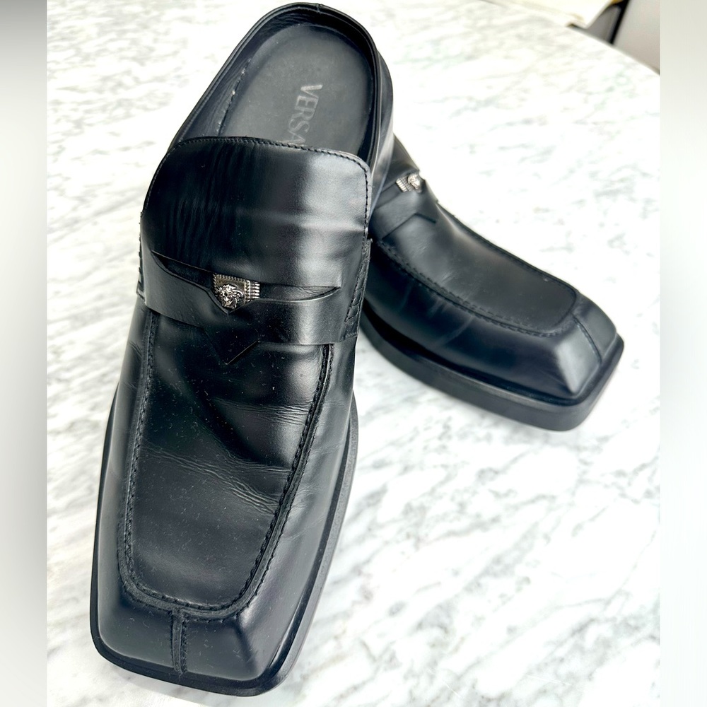 Versace authentic - leather dress mules
